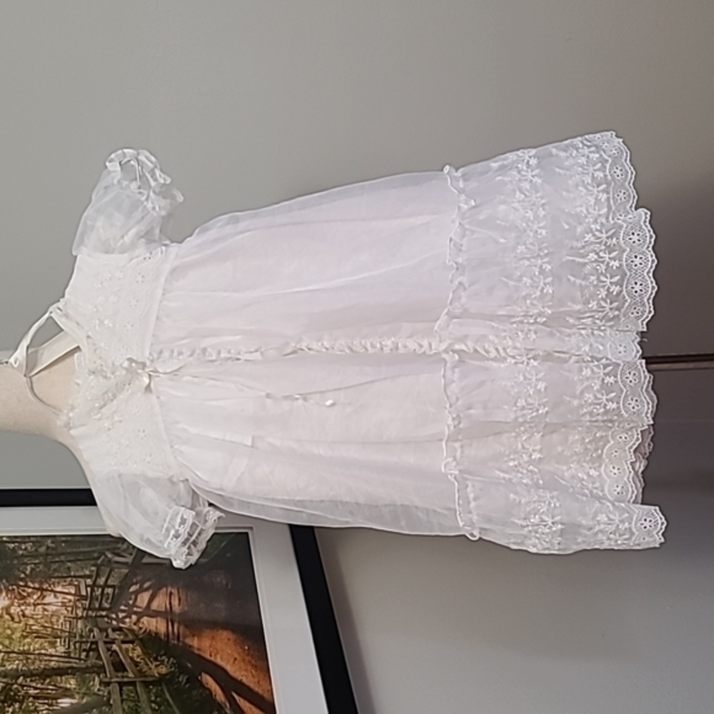 Vintage 1982 christening dress - baptism dress